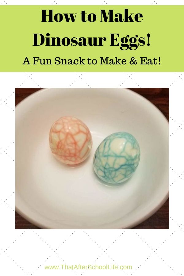 Craft a snack that kids will enjoy making and eating. Hard boiled eggs turned dinosaur eggs with a little food coloring and time. Check out this fun activity for kids, great for the dinosaur lover in all of us.