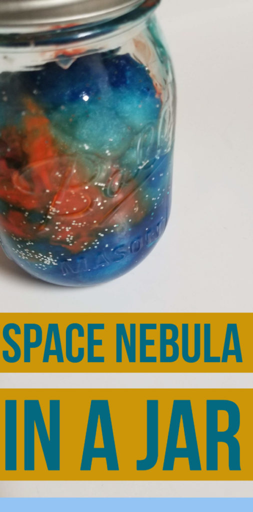 Space Nebula in a jar craft activity