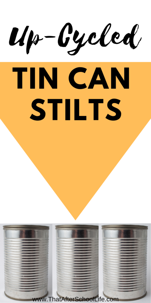 Of course you want to send tin cans to the recycling plants, but first have some fun with this fun and classic craft for kids!  Get kids creating fun crafts using recycled materials.  These up-cycled tin can stilts are fun for kids to make, decorate and use!  