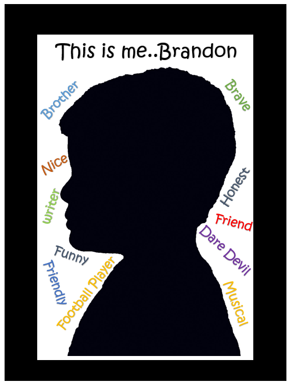This is me..Silhouette activity for kids