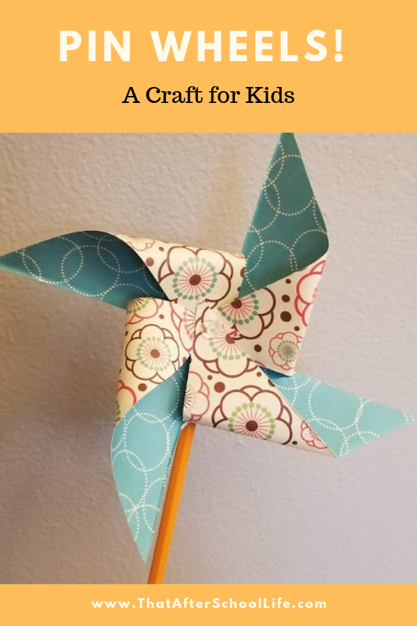 This pin wheel craft for kids is simple to make and fun for kids of all ages.  Learn how to make a pin wheel with simple materials you have on hand.
