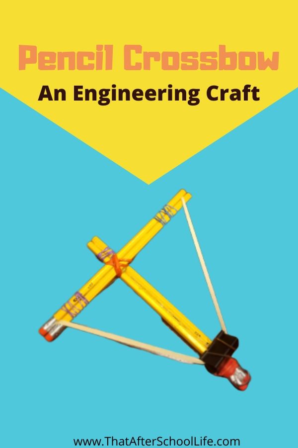 crossbow craft. This simple pencil crossbow is a fun way to get kids crafting, engineering and practicing hand eye coordination. Make it a game and launch Q-Tips at a target! 