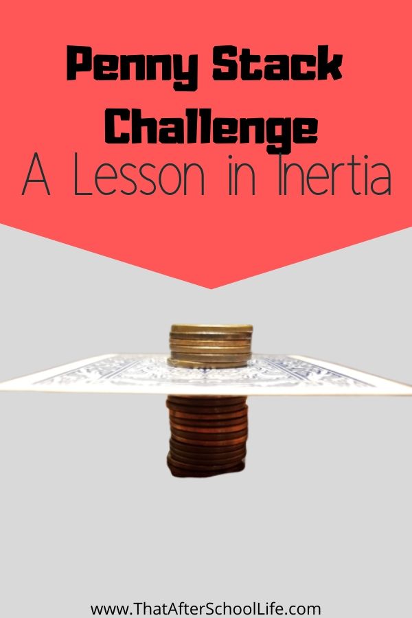 Wow people of all ages with this inertia penny challenge. Get kids using critical thinking skills with this fun and challenging physics activity.  
